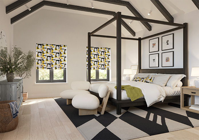 Archways, Yellow - Roman Blind - Image 6